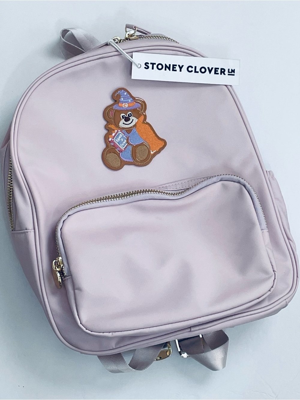 Stoney Clover Lane Backpack Lilac with Monogram Spellbook Bear NWT 12x13